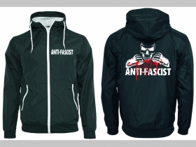 Antifascist šuštiaková bunda čierna materiál povrch:100% nylon, podšívka: 100% polyester, pohodlná,vode a vetru odolná